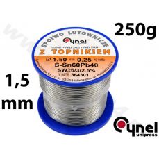 Свинцовая проволока Ø 1,50 мм. 250 г с флюсом (76815)