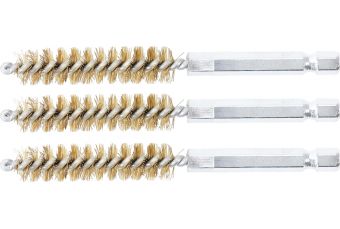 Латунная щетка | 11 мм | Привод 6,3 мм (1/4 дюйма) | 3 шт. (3078-11-М)