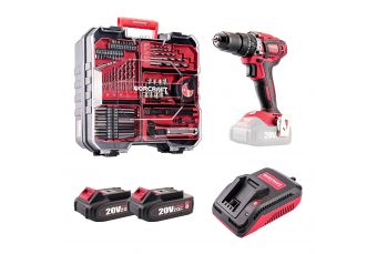 Аккумуляторная дрель-шуруповерт с ударом 20V LI-ION и аксессуарами 74 шт., 2x2.0Ah (CHDS20LiBAS)