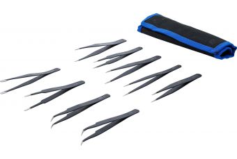 Nerūsējošā tērauda pincetes komplekts | 9 gab. (74413)