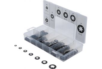 Ассортимент зажимных шайб / запираемых шайб | М3 - М12 | 340 шт. (74414)