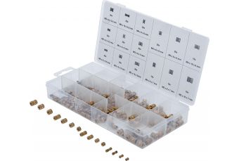 Ассортимент винтовых вставок / гаек | Латунь | 330 шт. (85223)