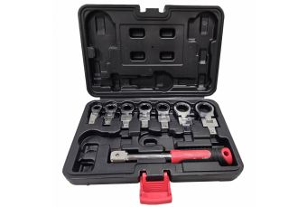 Įstatomų veržliarakčių rinkinys | vartoma galvutė | terkšliniai | 8 - 19 mm | 8 vnt. (RW8SA)