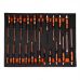 Tool cart with 7 drawers and 258 tools, with side cabinet (KD1067)