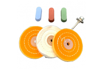 Набор полировальных дисков и паст для твердых металлов 7шт (KRKPS02)