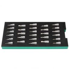 Набор головок с насадками 3/8" (плоские/PH/PZ/HEX/torx) 28 шт. (ST09006G)