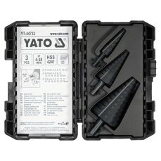 Набор ступенчатых сверл по металлу 3 шт (YT-44732)