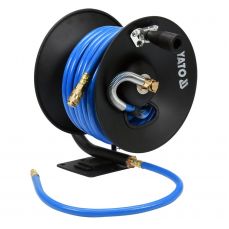 Пневматический шланг на катушке ПВХ Ø10x15 мм, 15 м (YT-24240)