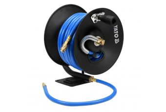 Пневматический шланг на катушке ПВХ Ø10x15 мм, 15 м (YT-24240)