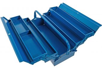 Metal Tool Box | empty | 530 x 200 x 200 mm | 5 Compartments (33002)
