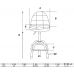 Вращающееся кресло со спинкой | регулируемая высота (70146)