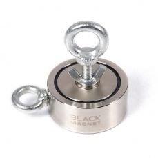 Неодимовый поисковый магнит реверсивный 2x120 кг (без троса) (DST120X2)