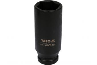 Шестигранная ударная торцевая головка длинная | 12,5 мм (1/2") | 24 мм (YT-1044)
