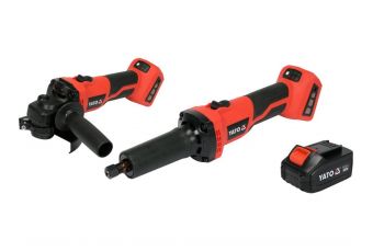 Аккумуляторная шлифмашины прямая и угольная 18В (YT-828296)