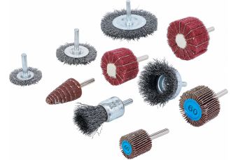 Набор проволочных и абразивных щеток | 10 шт. (74499)