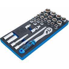 Набор головок | Дюймовые размеры | 12,5 мм (1/2") | 27 шт. (74607)