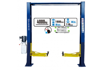 Гидравлический двухстоечный подъемник с механическими предохранительными замками 4т 380В, (3-х ступенчатые лапы) (QJY40D1380V)