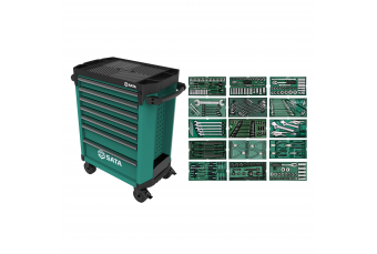 Шкаф для инструментов PRO с инструментами, с роликами, 300шт (ST09928G)