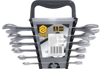 Набор ключей рожковых 6-17мм "САТИН" CrV 6шт. (51740)
