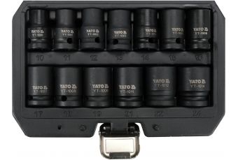 Комплект ударных головок, шестигранники | 12,5 мм (1/2 дюйма) | 10 - 24 мм | 13 шт. (ИТ-10251)