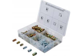 Ассортимент фитингов тормозных трубок, соединительных гаек и винтов | 135 шт. (70341)