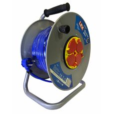 Удлинитель с металлическим барабаном | 4 герметичных розетки | 3x2.5mm2 | 50 м (EG-0060)