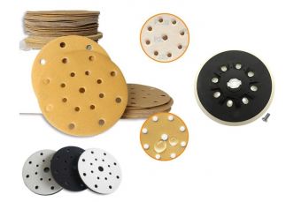 Набор желтых шлифовальных дисков, 17 шт., 6 дюймов, 17 отверстий (SD17Y)