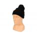 KNITTED WINTER HAT BLACK (74230V)