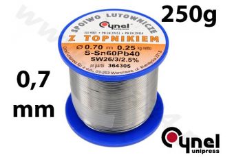 Свинцовая проволока Ø 0,70 мм. 250 г с флюсом (76807)