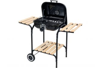 KOKOGĻU GRILS AR VĀKU UN REGULĒJAMU REŽĢI, 45X40CM (99905)