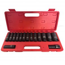 1/2" Uztveršanas uzgaļu komplekts 15gab. (10-32mm) 12-sānu (MHR1268015)