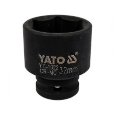 Шестигранная ударная торцевая головка | 12,5 мм (1/2") | 32 мм (YT-1022)