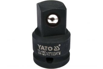 Ударный адаптер | внутренний угольник 12,5 мм (1/2") - внешний квадрат 20 мм (3/4") (YT-1067)