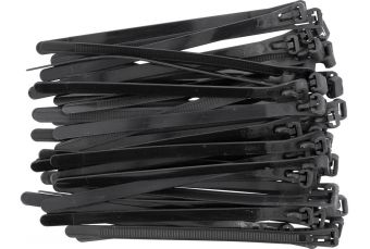 Pievilkšanas siksnas melnas | 7.6X150 mm | 50 gab (YT-70672)