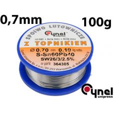 Свинцовая проволока Ø 0,70 мм. 100 г с флюсом (76806)