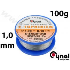 Свинцовая проволока Ø 1,00 мм. 100 г с флюсом (76810)