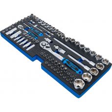 Пенопластовый лоток для BGS 3312: Набор головок | 6,3 мм (1/4 дюйма) / 12,5 мм (1/2 дюйма) | Дюймовые размеры | 78 шт. (3345)