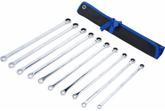 Набор гаечных ключей с трещоткой и гаечных ключей | Удлиненный | 10 - 19 мм | 10 шт. (7239)