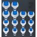 Tool Tray 2/3: Crowfoot Spanner Set | 12.5 mm (1/2") Drive | 14 pcs. (74563)