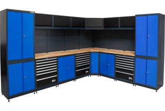 Комбинированная система хранения инструментов | Мастер-класс | Деревянная столешница | 8 Компоненты (80160)