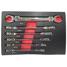 Набор ключей для тормозных шлангов | двойной навесной | 9 - 21 мм | 6 шт. (ФФВ6)