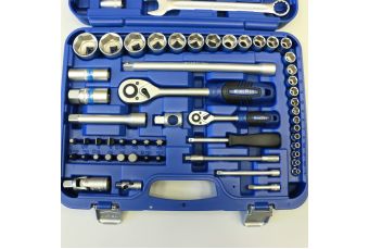 Set of sockets and wrenches 82 pcs., 1/4" + 1/2" (KR082MDA)