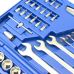 Set of sockets and wrenches 82 pcs., 1/4" + 1/2" (KR082MDA)
