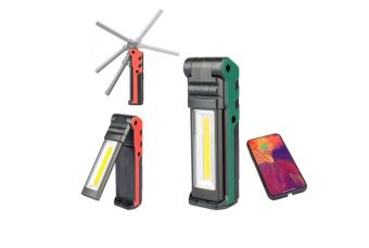 Перезаряжаемая рабочая лампа | 2x3W LED (head) | 200LM + 5W COB LED | 400LM (CWL5R)