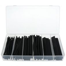 Ассортимент термоусадочной трубки | черные | 100 шт (SK01141)