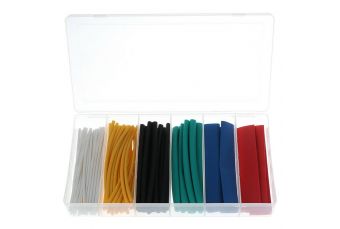 Ассортимент термоусадочной трубки | цветные | 100 шт. (SK01142)