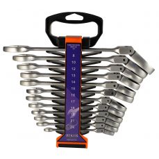 Набор комбинированных ключей c трещоткой 12шт. 8-24мм Beker (матовые) (BR-12D-8-24K)