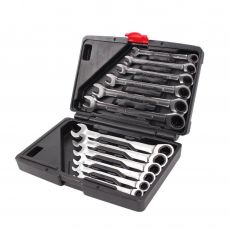 Наб. ключей комбинир. с трещоткой 12пр. 8-19мм (SK5010)