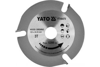 Диск пильный по дереву 125мм/22/3T (YT-60470)