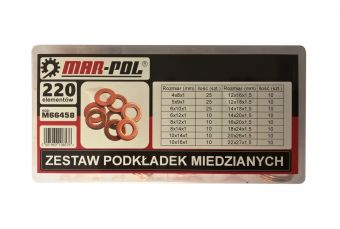 Набор медных колец 220шт., (M66458)